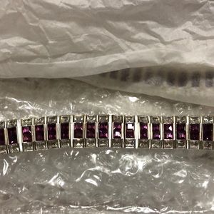 Purple and Rhinestone Bracelets